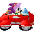 It's Amy in her Sonic R Car! unfortunately, she only has ONE frame