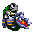 A collection of new mini-turtle riding sprites! The mini-turtle now rides many things.