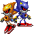 This group includes a Metal Sonic From Sonic CD (A bit different from the one above, not as much frames but a different looking attack) and a new Hyper Metal Sonic (which is just the same but in a nice shade of Yellow).