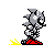 an ok silver Sonic From Sonic Pocket Adventure. Unfortunately, the stopped frames seem to have his Spines chopped off a bit. also he seems t move away from himself when going left to right. 