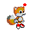 a Tails Doll/ Metal Tails from Sonic R! he has a heap of animation, he hovers, gets hit, dies etc. 