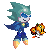 The first is an unmodified Tails Robot from Tails Adventure. Including all animations. Using Sonic 2's Super Sonic and some Metal Sonic from Sonic CD, Andrusi has created this good looking Void sprite. Having quite a bit of animation (although still a bit small)