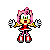 A complete set of Amy from Sonic Advance.