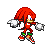 A complete sprite selection of Knuckles from Sonic Advance.
