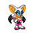 A Sonic Advance styles Rouge sprite.
