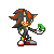 Sprite sheet of the Sonic Advance edit of Shadow.