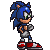 Wow, A Really cool looking Sonic hand drawn sprite by Red XVI. The thing which stands out on this is the attention to shading on the character. All very well done.