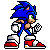 An SA Sonic, it's all edited from a Megaman sprite, and looks mighty fine.