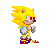 A new Super Sonic sprite by Neo Metal Knuckles. it's pretty good, and goes well with the original sprite, anseems much mor ethat he's flying than floating. 