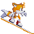 a cool Edited Tails sprite to make him look like he's snowboarding! very cool looking, even has his own Personalized board! 