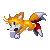 An excellent sprite by Nate, looking similar to SA2 Tails, and has quite a few animations. Would have been nice with a better walking animation though.